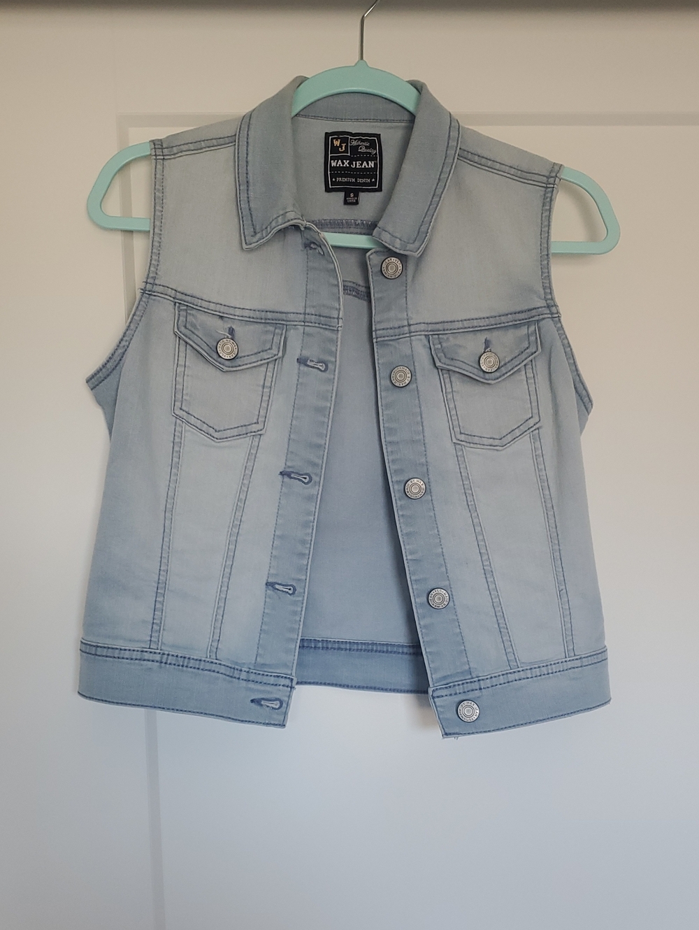 Wax Jean Light Blue Denim Vest